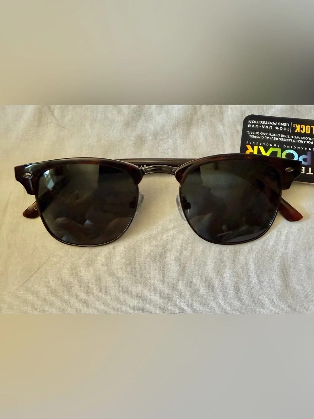 FOSTER GRANT Men's Warren Polarized Brown Tortoise Sunglasses NWT